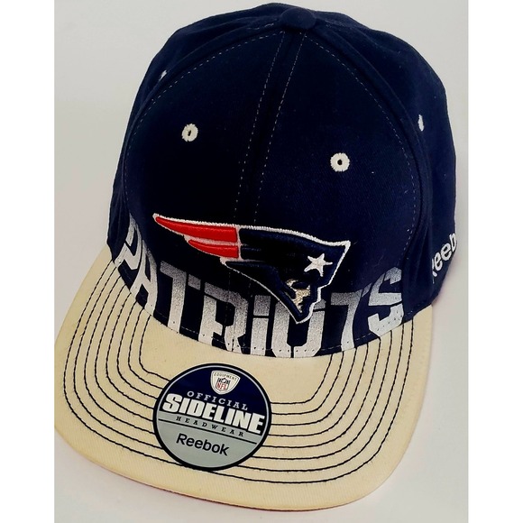 Reebok NFL New England Patriots Baseball Cap NWT Navy/Cream/Red/White Paneled - Picture 8 of 12